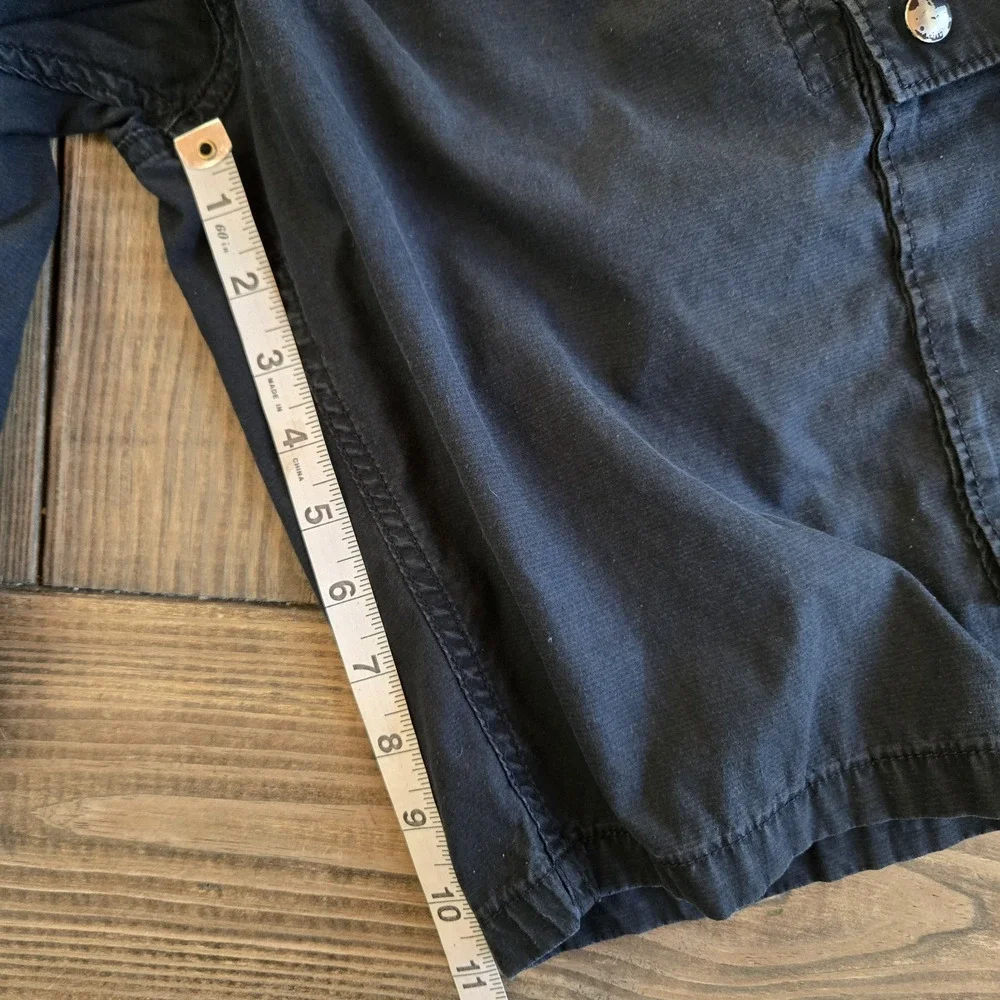 Levi Strauss &‎ Co Shorts Mens 30 Black Cargo Multi Pocket Workwear Cotton Faded